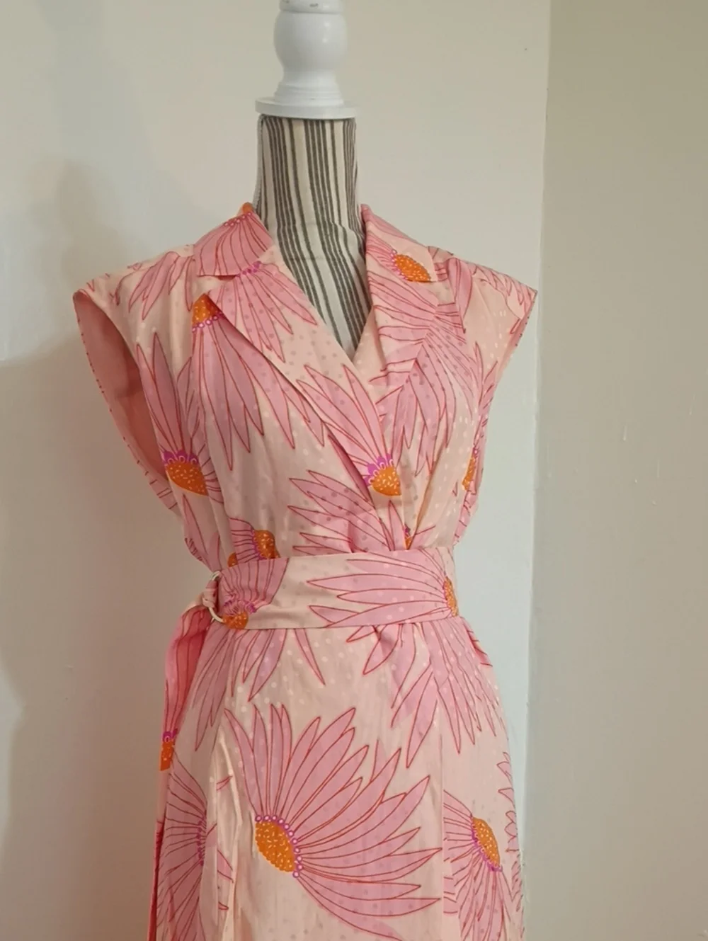 Kate Spade Falling Flowers Silk Blend Floral Wrap Maxi Dress Size 4 MSRP $495